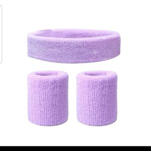 80's Purple sweatband wristband